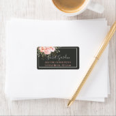 エレガント赤面ピンクフローラバラアドレモダンス ラベル (インサイチュ)