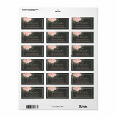 エレガント赤面ピンクフローラバラアドレモダンス ラベル (フルシート)