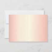 エレガント赤面ピンクフローラバラ 出欠カード (裏面)