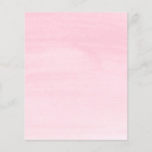 エレガント赤面ピンクフローラビクトリアンブライダルシャワー (裏面)