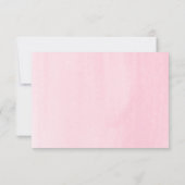 エレガント赤面ピンクフローラビクトリアンブライダルシャワー サンキューカード (裏面)