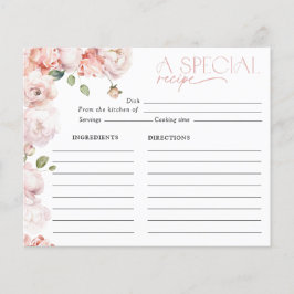 エレガント赤面ピンクフローラブライダルシャワーレシピ