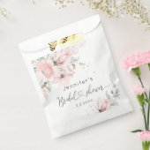 エレガント赤面ピンクフローラブライダルシャワー フェイバーバッグ (封をした状態)