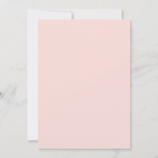 エレガント赤面ピンクフローラ日付を保存結婚する 招待状 (裏面)