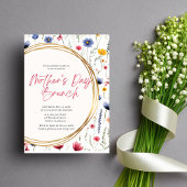 エレガント赤面ピンクフローラ母の日ブランチ 招待状