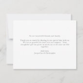 エレガント赤面ピンクフローラ牡丹春の結婚式 サンキューカード (裏面)