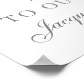 エレガント赤面ピンクフローラ牡丹結婚の歓迎 ポスター (角)