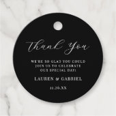 エレガント赤面ピンクフローラ結婚の皆様 フェイバータグ (正面)