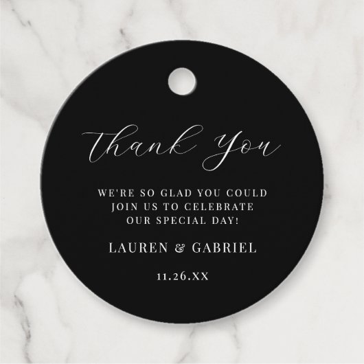 エレガント赤面ピンクフローラ結婚の皆様 フェイバータグ (正面)