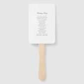 エレガント赤面ピンクフローラ結婚式 プログラム ハンドファン (裏面)