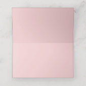 エレガント赤面ピンクフローラ金ゴールド幾何結婚図形 プレイスカード (内部開封)