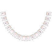 エレガント赤面ピンクブライダルシャワー バンティングフラッグ (全)