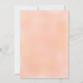 エレガント赤面ピンクブルゴーニュフローラブライダルシャワー 招待状 (裏面)