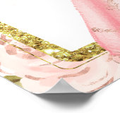 エレガント赤面ピンクプリンセスフローラキンセアニラ ポスター (角)