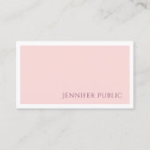 エレガント赤面ピンクプロフェッショナルプミニマルラン 名刺 (正面)