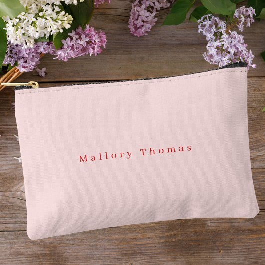 エレガント赤面ピンクミニマモダンリスト アクセサリーポーチ