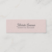 エレガント赤面ピンクミニマルプロフェッショナル スキニー名刺 (正面)