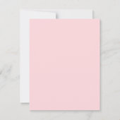 エレガント赤面ピンクモノグラムシンプルテンプレート ノートカード (裏面)