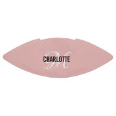 エレガント赤面ピンクモノグラム名サッカー アメリカンフットボール (パネル)