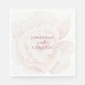 エレガント赤面ピンクローズウォーター色フローラ結婚ズ スタンダードランチョンナプキン (正面)