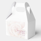 エレガント赤面ピンクローズウォーター色フローラ結婚ズ フェイバーボックス (正面)