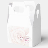 エレガント赤面ピンクローズウォーター色フローラ結婚ズ フェイバーボックス (見開き)