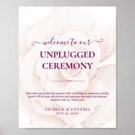 エレガント赤面ピンクローズウォーター色フローラ結婚ズ ポスター