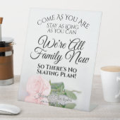 エレガント赤面ピンクローズオープンシー結婚ズ 台座サイン (インサイチュ)