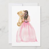 エレガント赤面ピンクローズSweet sixteen16誕生日 招待状 (裏面)