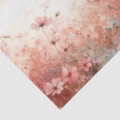 エレガント赤面ピンクワイルドフラワーデクページ 薄葉紙 (詳細)
