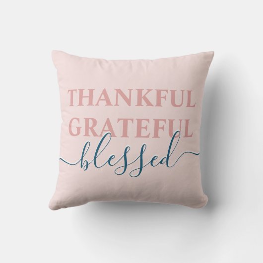 エレガント赤面ピンク感謝感謝賛美 クッション (裏面)