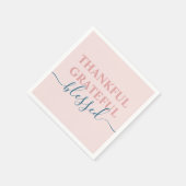 エレガント赤面ピンク感謝感謝賛美 スタンダードカクテルナプキン (角)