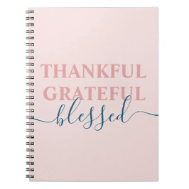 エレガント赤面ピンク感謝感謝賛美 ノートブック