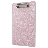 エレガント赤面ピンク抽象芸術トレンディーガーリーグリッター クリップボード (左)