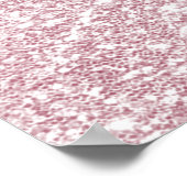 エレガント赤面ピンク抽象芸術トレンディーガーリーグリッター ポスター (角)