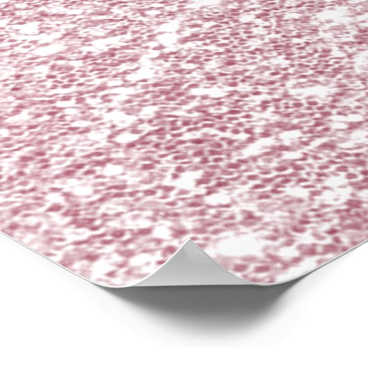 エレガント赤面ピンク抽象芸術トレンディーガーリーグリッター ポスター (角)