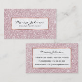 エレガント赤面ピンク抽象芸術トレンディーガーリーグリッターb 名刺 (正面/裏面)