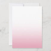 エレガント赤面ピンク書結婚跡 招待状 (裏面)