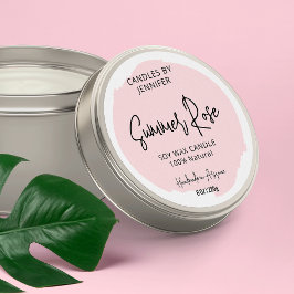 エレガント赤面ピンク水彩製モダン品 ラウンドシール