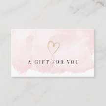 エレガント赤面ピンク水彩贈与証