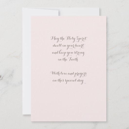 エレガント赤面ピンク確認フローラのクロス名 カード (裏面)