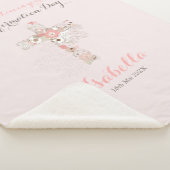 エレガント赤面ピンク確認フローラのクロス名 シェルパブランケット (3/4)