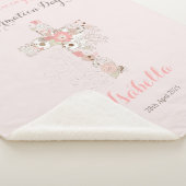 エレガント赤面ピンク確認フローラのクロス名 シェルパブランケット (3/4)