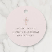 エレガント赤面ピンク確認フローラのクロス名 フェイバータグ (裏面)