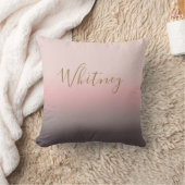 エレガント赤面ピンク紫の書名 クッション (ブランケット)