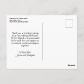 エレガント赤面ピンク結婚ローズの愛感謝してい& ポストカード (裏面)