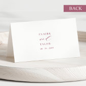 エレガント赤面ピンク結婚座席表Burgundy テーブルナンバー