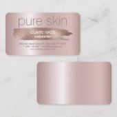 エレガント赤面ピンク金ゴールドグリッターエステティシャンスパB 名刺 (正面/裏面)