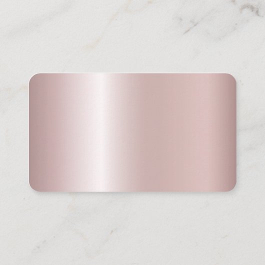 エレガント赤面ピンク金ゴールドグリッターエステティシャンスパB 名刺 (裏面)