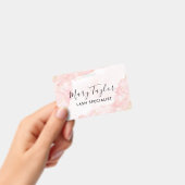 エレガント赤面ピンク金ゴールドグリッター大理石 バッジ (手持ち)